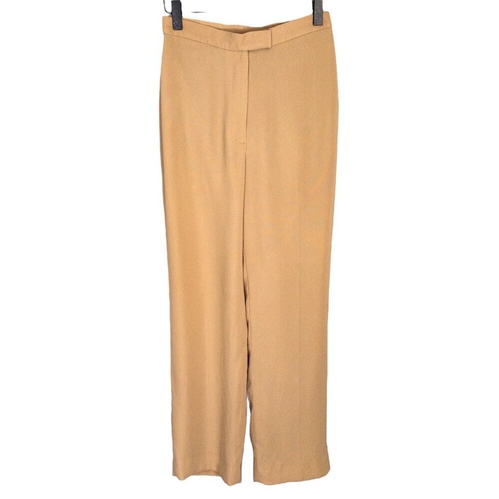 Vintage Lauren Ralph Lauren Women’s Wide Leg Pants Rayon Blend Lined Tan Size 2P